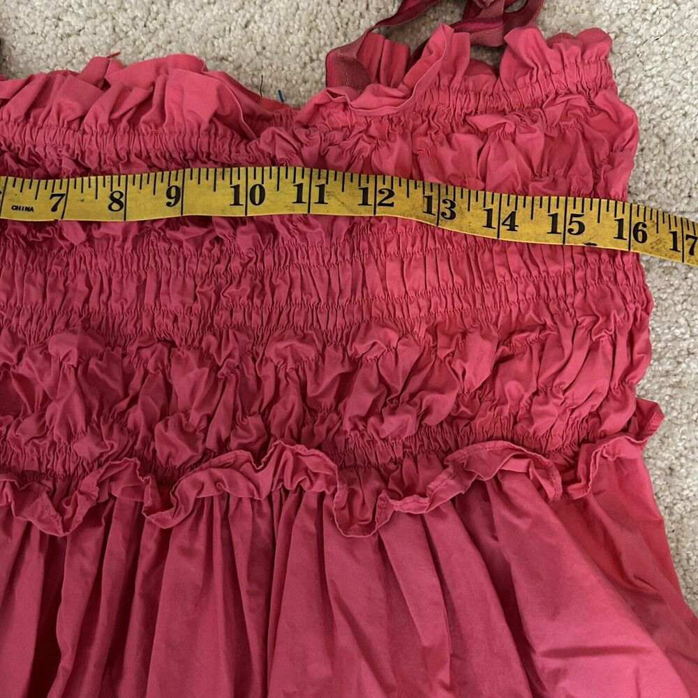 Ulla Johnson Akshara Midi Dress in Honeysuckle Pink Poplin Cotton Size 6 - Picture 11 of 12
